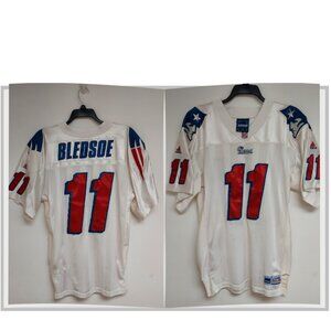 DREW BLEDSOE PATRIOTS VTG RARE ADIDAS PRO LINE NFL ON FIELD HOME JERSEY SIZE 48